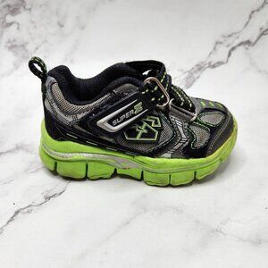 Skechers Sport Super Z Black Neon Green Shoes Sneakers Toddler Boys 5